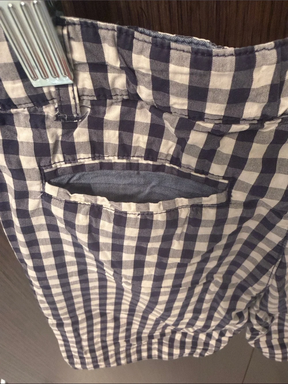 Toobydoo Navy & White Gingham Kids Shorts